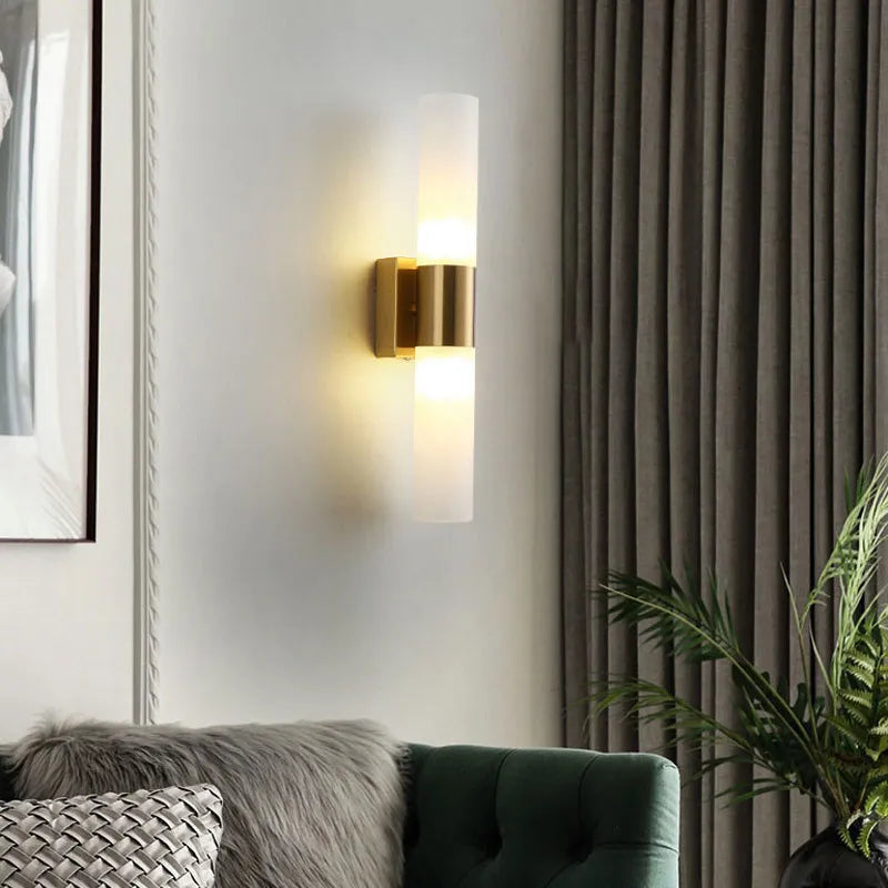 Modern Minimalist Cylindrical Acrylic Bedroom Bedside Wall Lamp Living Room Tv Background Lighting Study Led