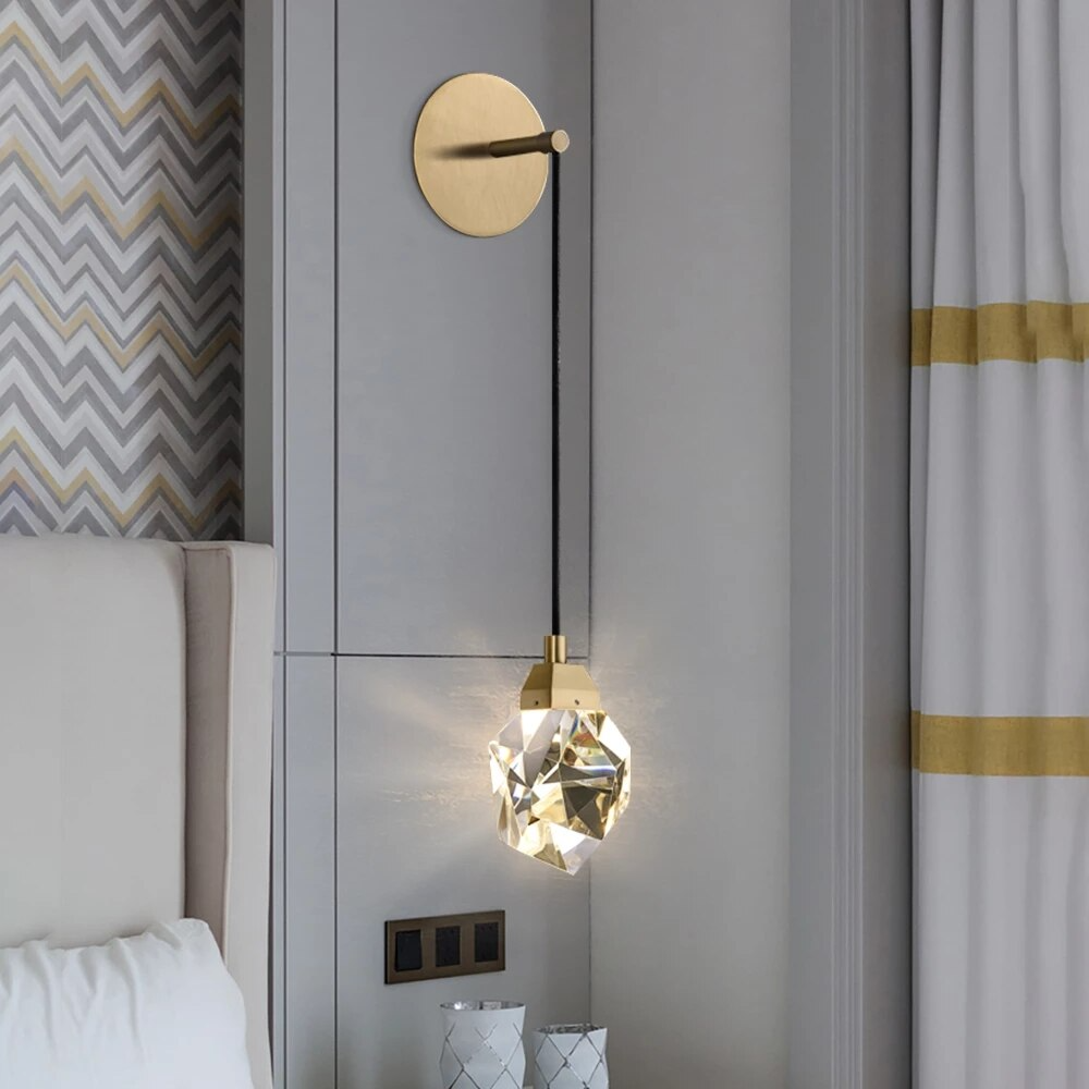 Diamond Design Crystal Wall Light