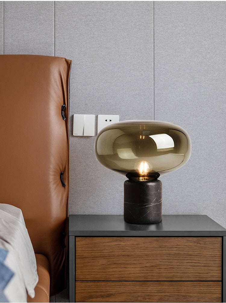 Marble Glass Table Lamp