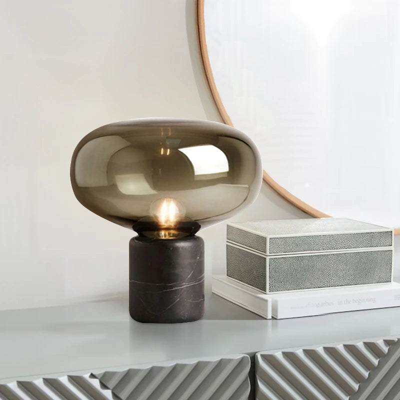 Marble Glass Table Lamp