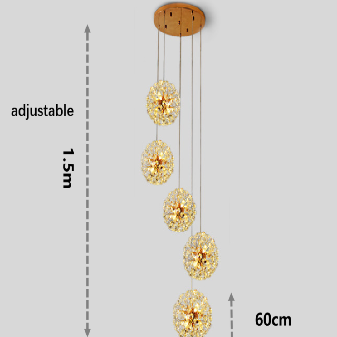Zenara - Modern Gold Luxury Crystal Chandelier