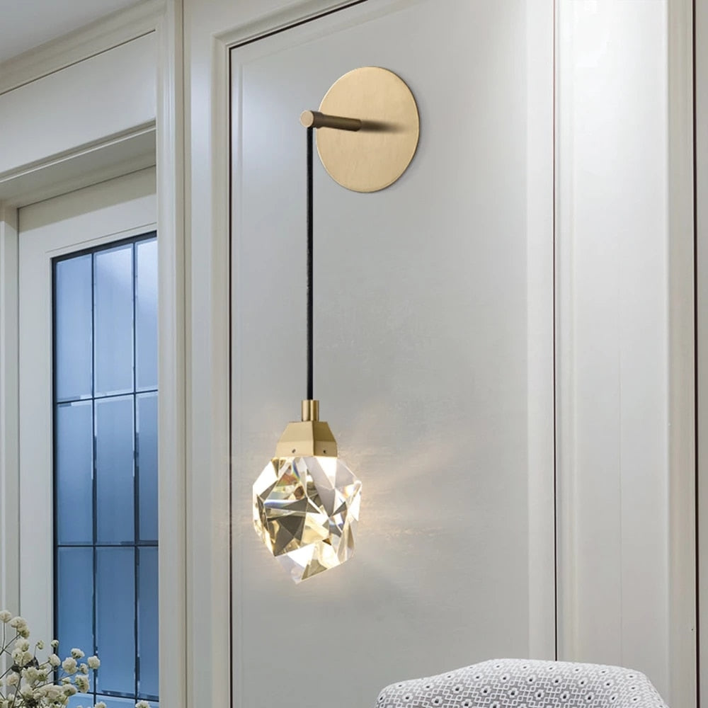 Diamond Design Crystal Wall Light