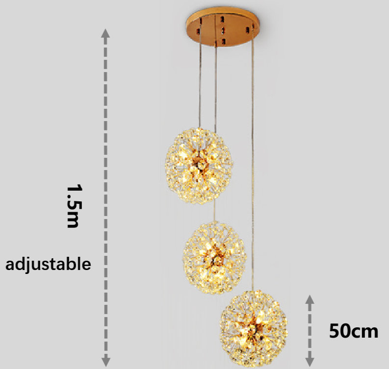 Zenara - Modern Gold Luxury Crystal Chandelier