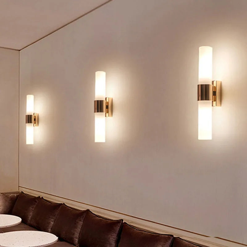 Modern Minimalist Cylindrical Acrylic Bedroom Bedside Wall Lamp Living Room Tv Background  Lighting Study  Led