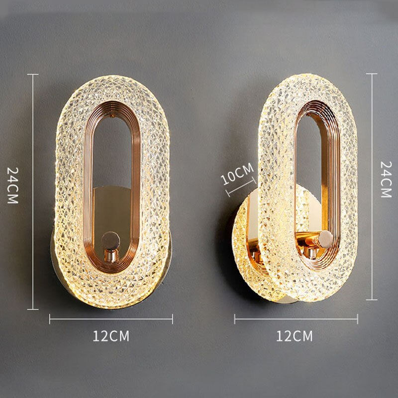 Golden Acrylic Wall Light