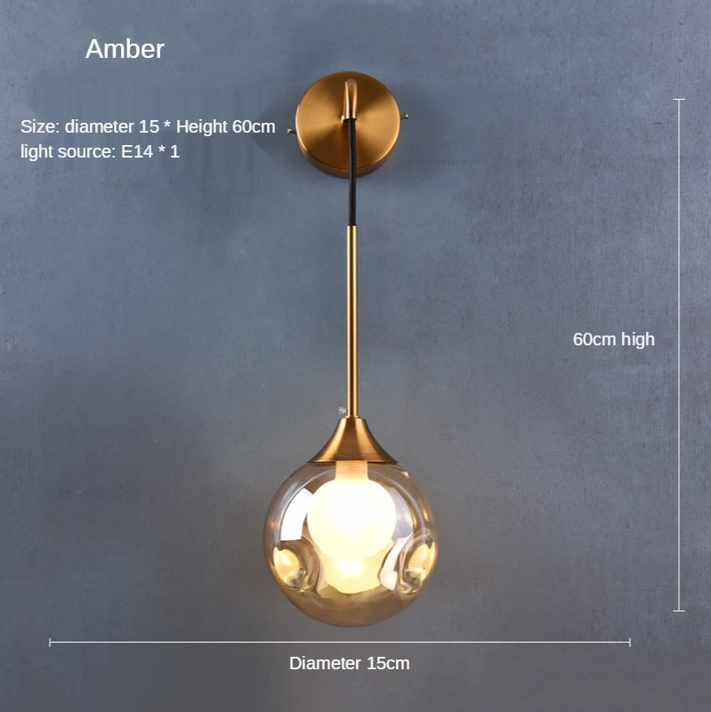 Modern LED Glass Ball Pendant Light