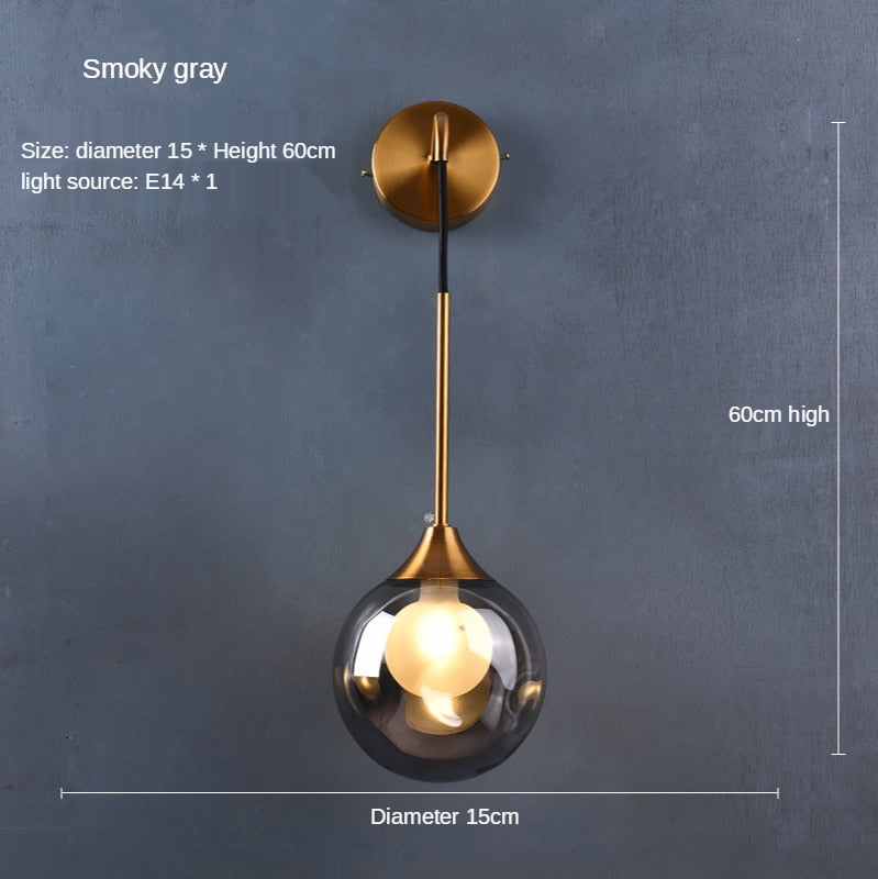 Modern LED Glass Ball Pendant Light