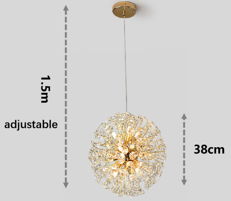 Zenara - Modern Gold Luxury Crystal Chandelier