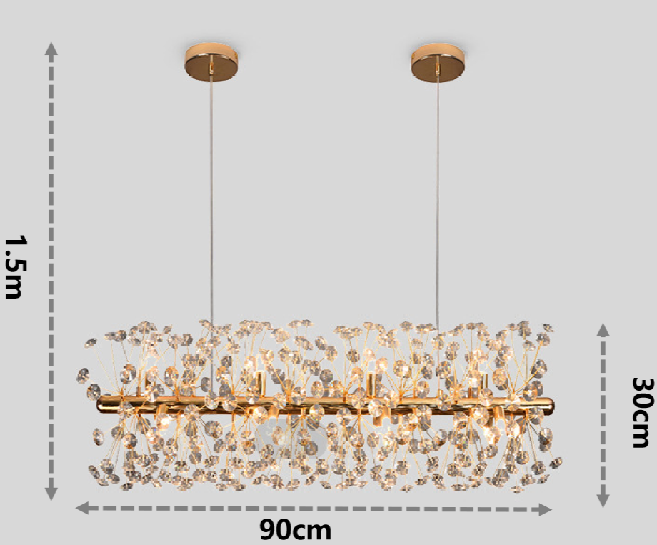 Zenara - Modern Gold Luxury Crystal Chandelier