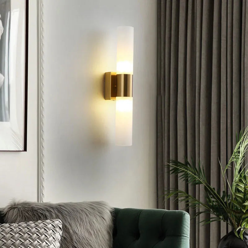 Modern Minimalist Cylindrical Acrylic Bedroom Bedside Wall Lamp Living Room Tv Background  Lighting Study  Led