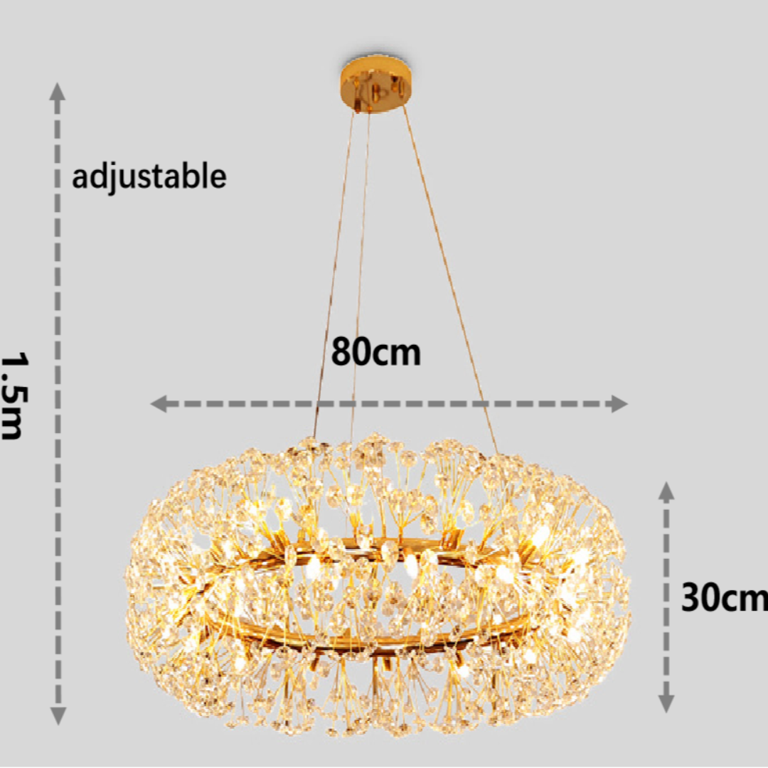 Zenara - Modern Gold Luxury Crystal Chandelier