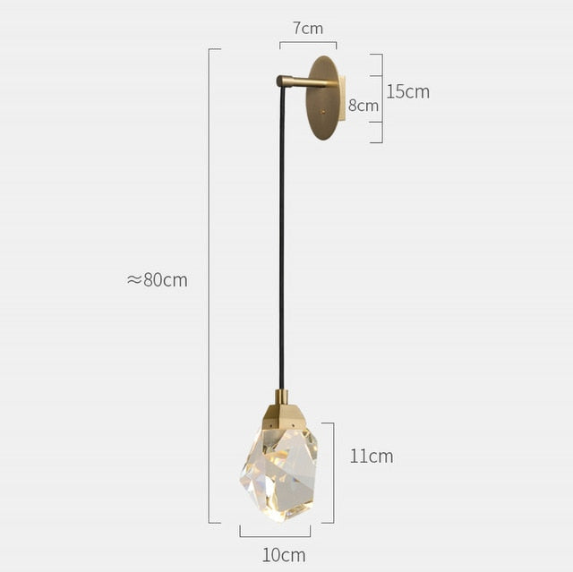 Diamond Design Crystal Wall Light