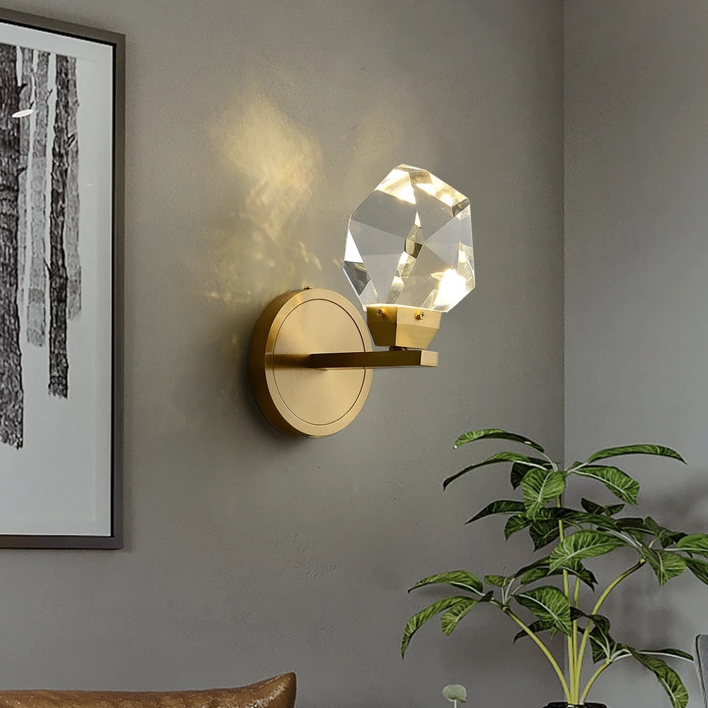Diamond Design Crystal Wall Light